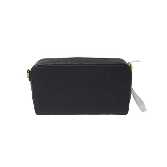 Dior Christian Pouch  Leather Black Shoulder Bag Double Caro - Picture 1 of 8